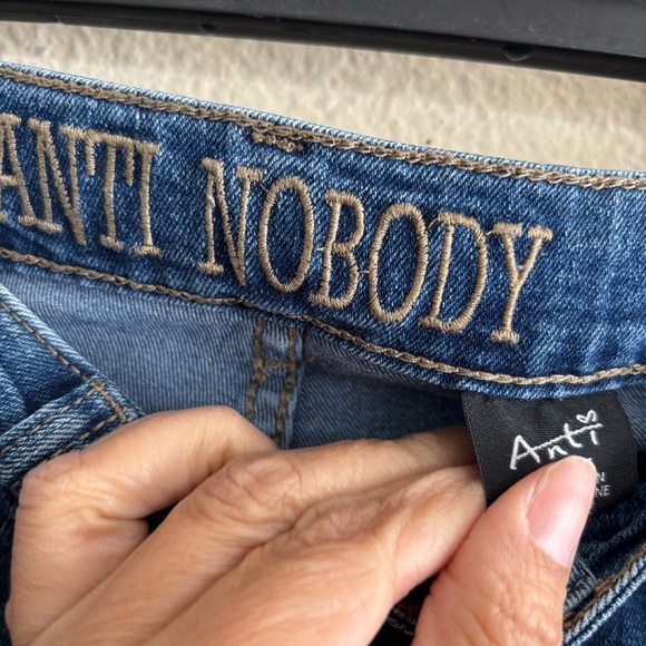 Blue Denim Women's Jeans Split hem 5/6 - Picture 10 of 12